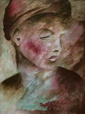 Lady In Red is an original painting. Top art galleries London, Paris, Rome, New York City, Hong Kong, Athens - Link